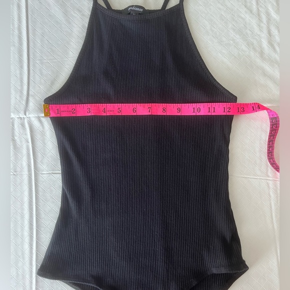 Ambiance Women’s Ribbed High Neck Black Bodysuit with Snaps sz Medium - Picture 7 of 10